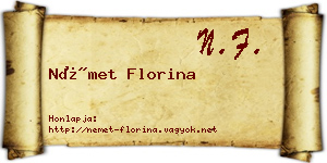 Német Florina névjegykártya